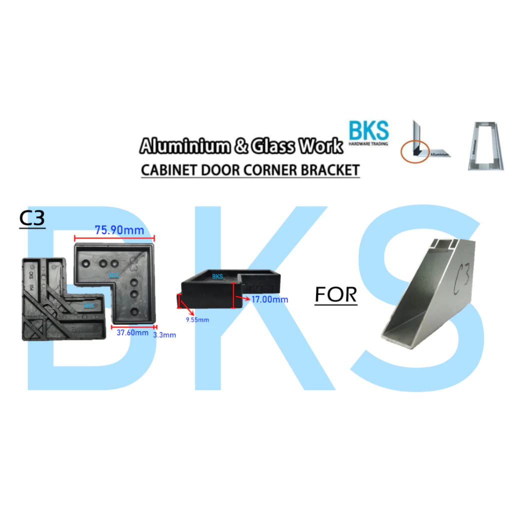 C3 Cabinet Door Corner Bracket
